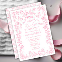 Toile de Jouy Chinoiserie Papillons Baby Shower