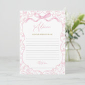 Invitation Toile De Jouy Conseil Baby shower jeu (Debout devant)