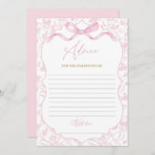 Invitation Toile De Jouy Conseil Baby shower jeu (Devant / Derrière)