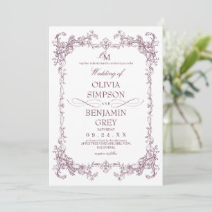 Invitation Toile De Joy Mariage au Plum