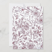 Invitation Toile De Joy Mariage au Plum (Dos)