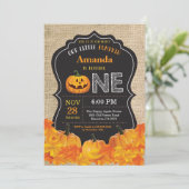 Invitation Toile de jute d'invitation d'anniversaire de (Debout devant)