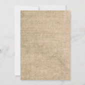 Invitation Toile de jute d'invitation d'anniversaire de (Dos)