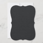 Invitation Toile de jute noire rustique découpée avec des (Dos)