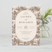 Invitation Toile de Romance Wedding (Debout devant)