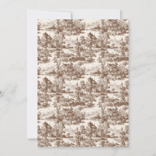 Invitation Toile de Romance Wedding (Dos)