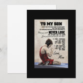 Invitation Toile de wrestling de fils (Devant / Derrière)