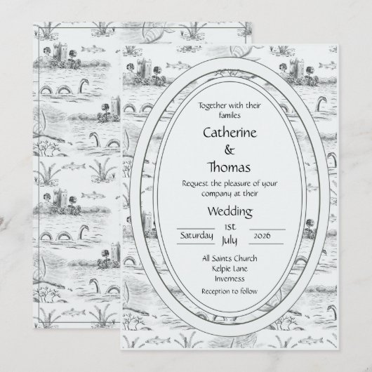 Invitation Toile du Loch Ness (Devant / Derrière)