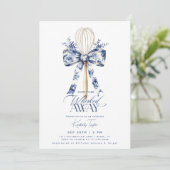 Invitation Toile Dusty Blue Whisaway Fête des mariées (Debout devant)
