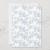 Invitation Toile et Baby shower de caisson bleu clair (Dos)