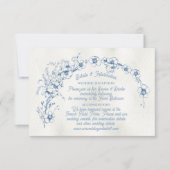 Invitation Toile Floral Arch Simple Détails du Mariage Info (Devant)