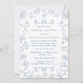 Invitation Toile Floral Jardin Whimsal Douche nuptiale (Devant)