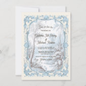 Invitation Toile Floral Mariage (Devant)