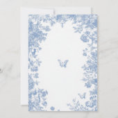Invitation Toile Florale Fête de Mariage (Dos)