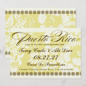 Invitation Toile florale tropicale de destination de PORTO (Devant / Derrière)