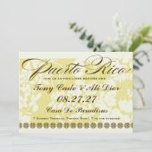 Invitation Toile florale tropicale de destination de PORTO (Debout devant)