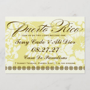 Invitation Toile florale tropicale de destination de PORTO