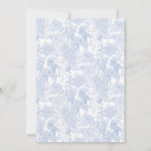 Invitation Toile florale victorienne à Wedgewood Blue sur bla (Dos)