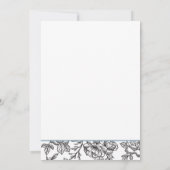 Invitation Toile française et cou bleu (Dos)