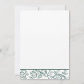 Invitation Toile française et Sage Green Bow (Dos)