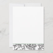 Invitation Toile française et Sage Green Bow (Dos)