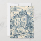 Invitation Toile Ghoestic Halloween château mariage Invitatio (Dos)