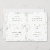 Invitation Toile Green Mariage Nom Place Card do-it-yourself (Devant)