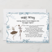Invitation Toile Halloween squelette gothique Détails Info (Devant)