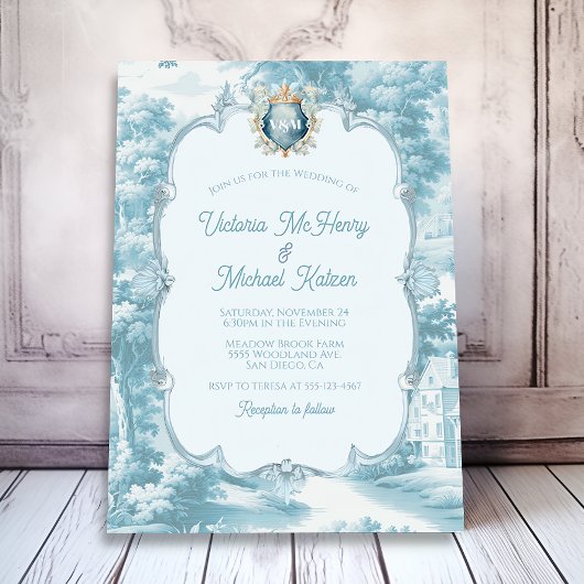 Invitation Toile Mariage de la crête de paysage