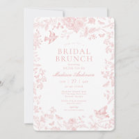 Toile Rose De Jouy Brunch Français Floral