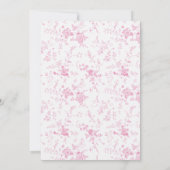 Invitation Toile rose de la boîte Elle noue la Fête des marié (Dos)