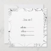 Invitation Toiles D'Araignée Et Joyeux Texte Déplaisant D'Hal (Dos)