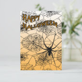 Invitation toiles d'araignées d'halloween heureuses (Debout devant)