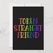 Invitation Token Straight Friend Funny LGBT Citation pour Str (Devant)