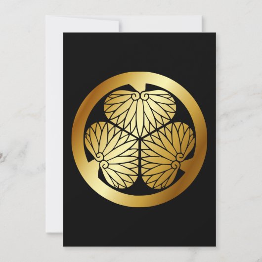 Invitation Tokugawa Shogun Japanese Family Crest (Devant)