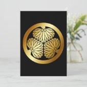 Invitation Tokugawa Shogun Japanese Family Crest (Debout devant)