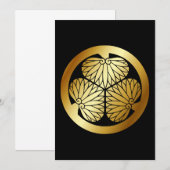 Invitation Tokugawa Shogun Japanese Family Crest (Devant / Derrière)
