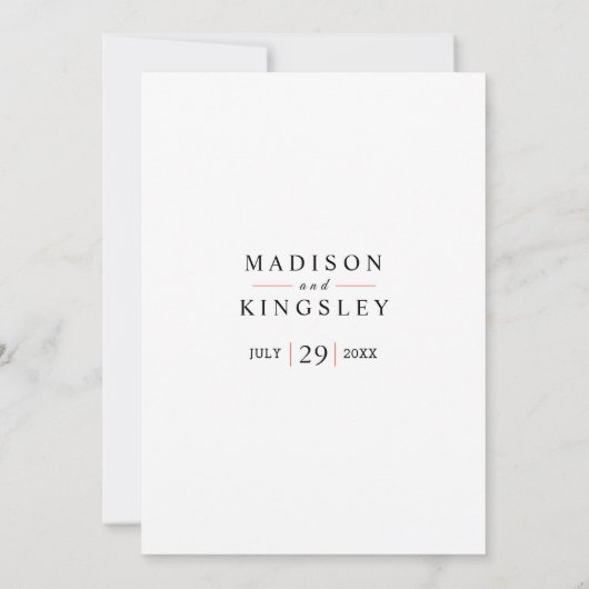 Invitation Tomate d'automne incroyable Mariage budget (Dos)