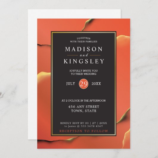 Invitation Tomate d'automne incroyable Mariage budget (Devant / Derrière)