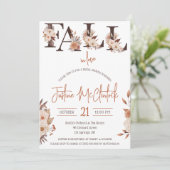 Invitation Tombe Dans L'Amour ! Automne Fête des mariées fleu (Debout devant)