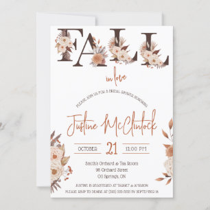 Invitation Tombe Dans L'Amour ! Automne Fête des mariées fleu