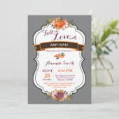 Invitation Tombe dans l'amour Citrouille Baby shower Invitati (Debout devant)