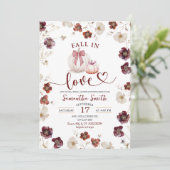 Invitation Tombe en amour Automne Fleur sauvage Fête des mari (Debout devant)