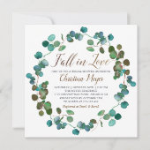 Invitation Tombe en amour Automne verdure Fête des mariées de (Devant)