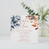 Invitation Tombe en amour Botanique Duo Feuille (Debout devant)