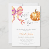 Invitation Tombe en amour Citrouille de diamant Baby shower B (Devant)