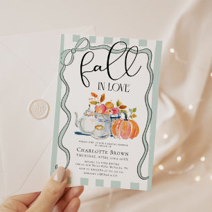 Invitation Tombe en amour Citrouille de fleurs Fête des marié