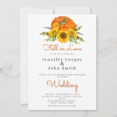 Invitation Tombe en amour Citrouille de tournesol d'automne M (Devant)