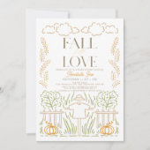 Invitation Tombe en amour Citrouille Fête des mariées de réco (Devant)