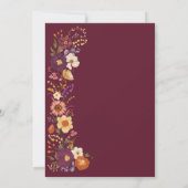 Invitation Tombe en amour Citrouille Fête des mariées florale (Dos)